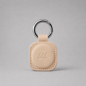 Aerdox AirTag keyring in tan, front view