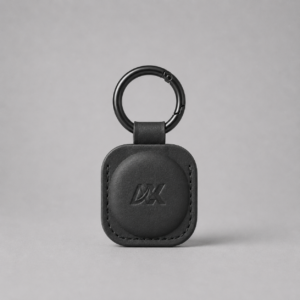 Aerdox AirTag keyring in black, front view