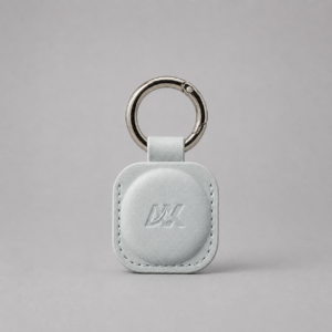 Aerdox AirTag keyring in white, front view