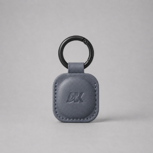 Aerdox AirTag keyring in slate blue, front view