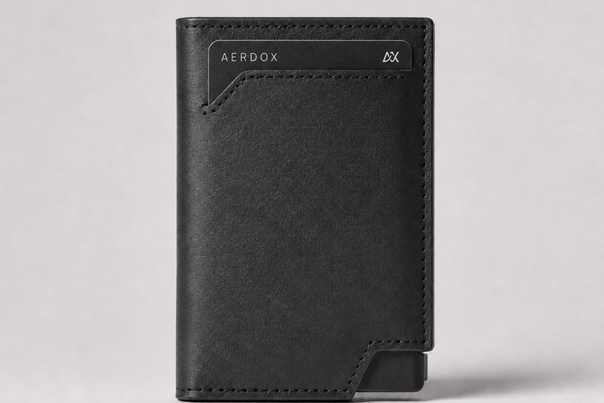 Aerdox Vector wallet rear view showing slim profile and durable casing